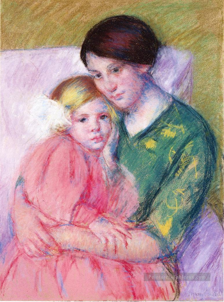 Mère et enfant Lecture mères des enfants Mary Cassatt Peintures à l'huile